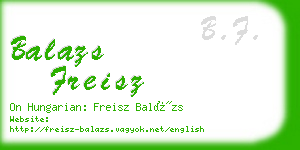 balazs freisz business card